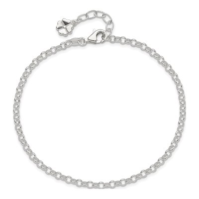 Sterling Silver Clover Dangle Anklet – view 6