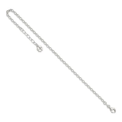 Sterling Silver Clover Dangle Anklet – view 8