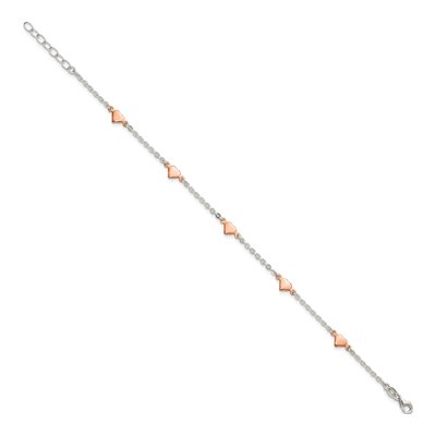 Sterling Silver Heart Anklet – view 3