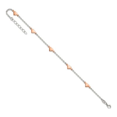Sterling Silver Heart Anklet – view 6