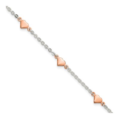 Sterling Silver Heart Anklet