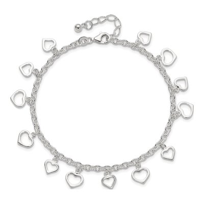 Sterling Silver Heart Anklet – view 6