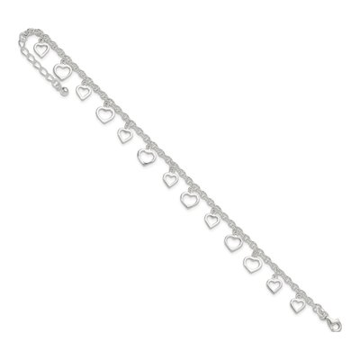 Sterling Silver Heart Anklet – view 8
