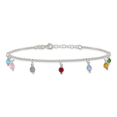 Sterling Silver Multi-Colored Anklet – view 7
