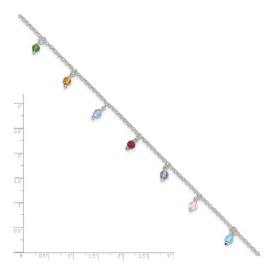 Sterling Silver Multi-Colored Anklet – view 8