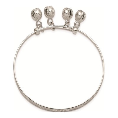 Sterling Silver Bells Bangle Bracelet – view 4
