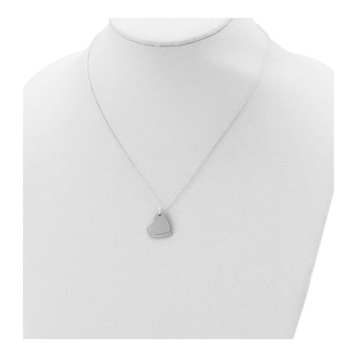 Sterling Silver Double Heart Pendant Necklace – view 5