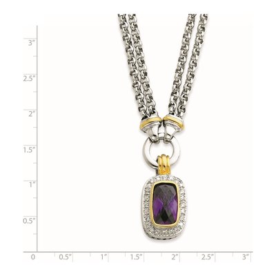 Sterling Silver CZ Pendant Necklace – view 4