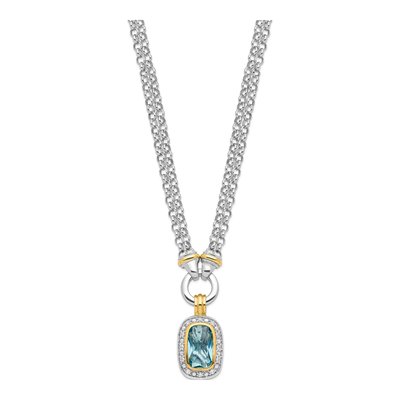 Sterling Silver CZ Clear Pendant Necklace – view 3