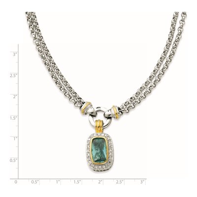 Sterling Silver CZ Clear Pendant Necklace – view 4