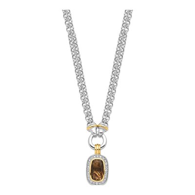 Sterling Silver CZ Pendant Necklace – view 3