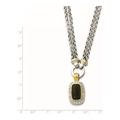 Sterling Silver CZ Pendant Necklace – view 4
