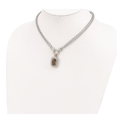 Sterling Silver CZ Pendant Necklace – view 5