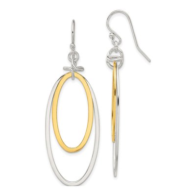 Sterling Silver Vermeil Drop Necklace & Earring Set – view 3