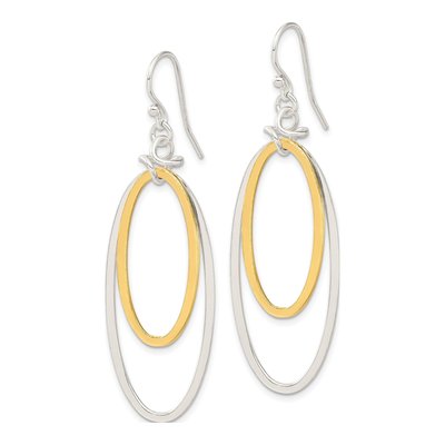 Sterling Silver Vermeil Drop Necklace & Earring Set – view 5