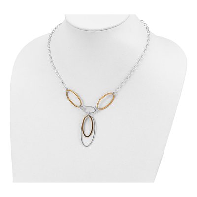 Sterling Silver Vermeil Drop Necklace & Earring Set – view 6