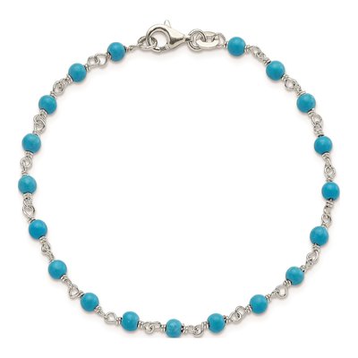 Sterling Silver Turquoise Bracelet – view 4