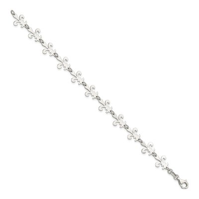 Sterling Silver Fleur de Lis Bracelet – view 3