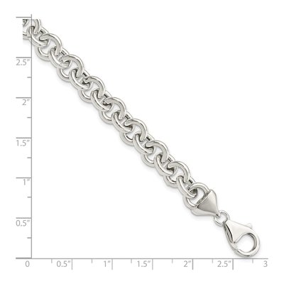 Sterling Silver 9mm Fancy Link Chain Bracelet – view 5