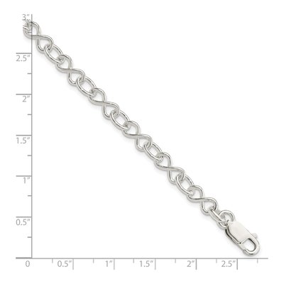 Sterling Silver 6mm Handmade Fancy Link Chain Bracelet – view 5