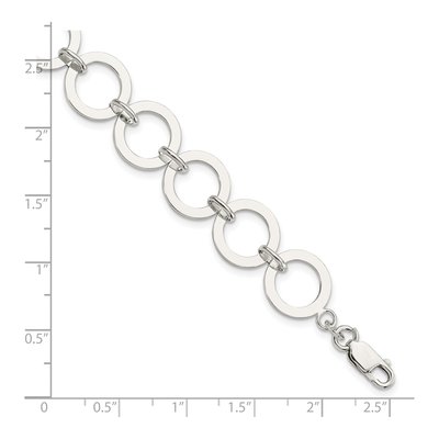 Sterling Silver Circle Link Bracelet – view 4