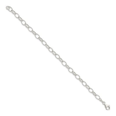 Sterling Silver 5mm Handmade Fancy Link Chain Bracelet – view 3