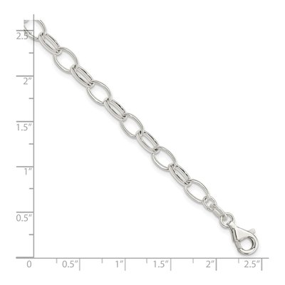 Sterling Silver 5mm Handmade Fancy Link Chain Bracelet – view 5