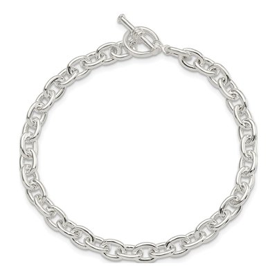 Sterling Silver 5mm Toggle Link Chain Bracelet – view 4
