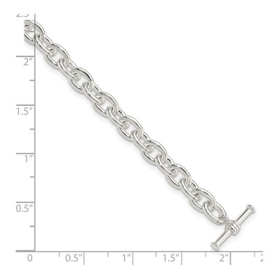 Sterling Silver 5mm Toggle Link Chain Bracelet – view 5