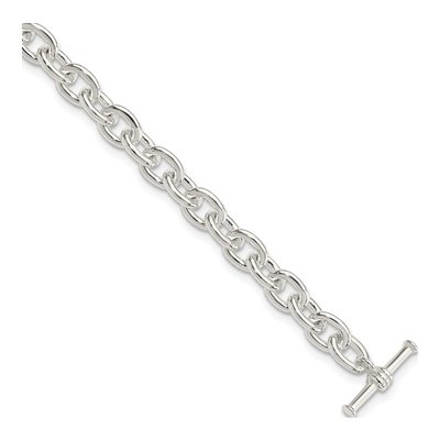 Sterling Silver 5mm Toggle Link Chain Bracelet