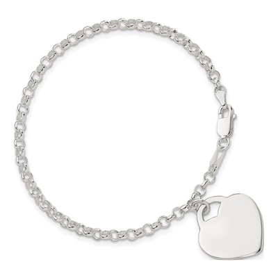 Sterling Silver Heart Bracelet – view 4