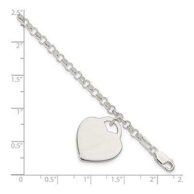 Sterling Silver Heart Bracelet – view 5
