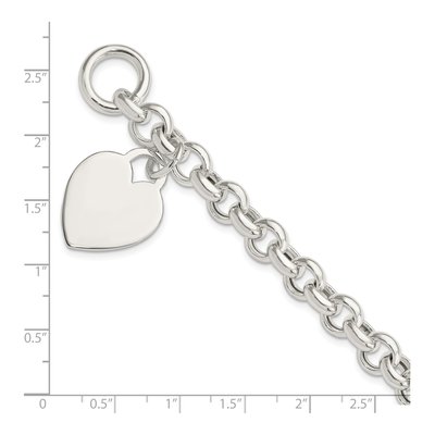 Sterling Silver Heart Toggle Bracelet – view 5