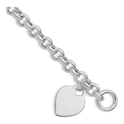 Sterling Silver Heart Toggle Bracelet
