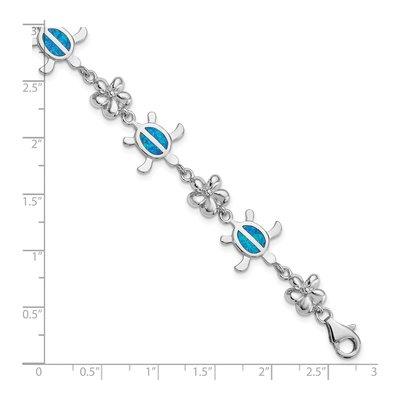 Sterling Silver Opal Tortoise Bracelet – view 3