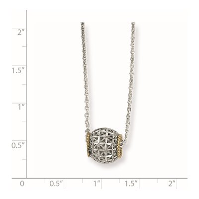 Sterling Silver Spinner Barrel Pendant Necklace – view 4