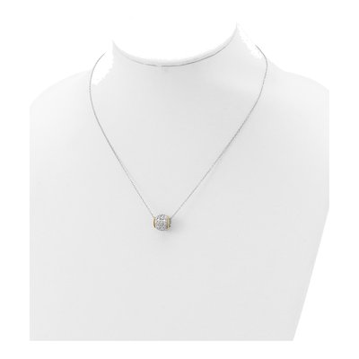 Sterling Silver Spinner Barrel Pendant Necklace – view 5