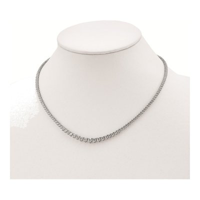 Sterling Silver CZ Graduated Necklace – view 3