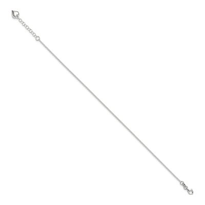 Sterling Silver Heart Plus Anklet – view 3