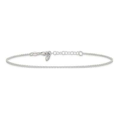 Sterling Silver Heart Plus Anklet – view 4