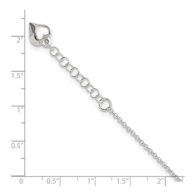 Sterling Silver Heart Plus Anklet – view 5