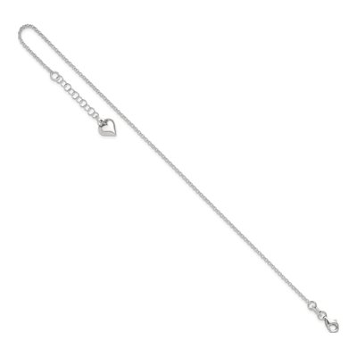 Sterling Silver Heart Plus Anklet – view 8