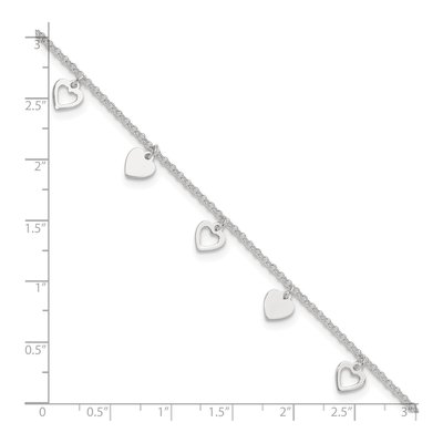 Sterling Silver Heart Anklet – view 7