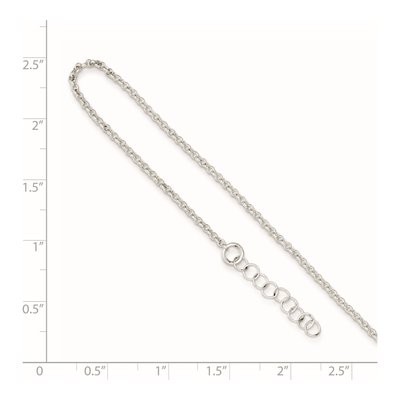 Sterling Silver 1.5mm Rolo Chain Anklet – view 3