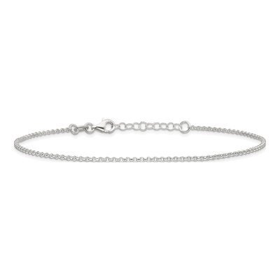 Sterling Silver 1.5mm Rolo Chain Anklet – view 5