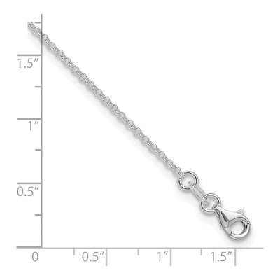 Sterling Silver 1.5mm Rolo Chain Anklet – view 6