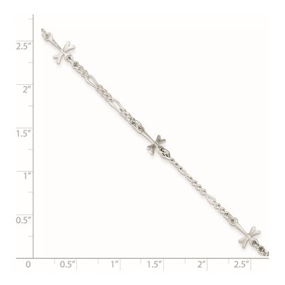 Sterling Silver Dragonfly Anklet – view 3
