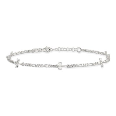 Sterling Silver Dragonfly Anklet – view 5