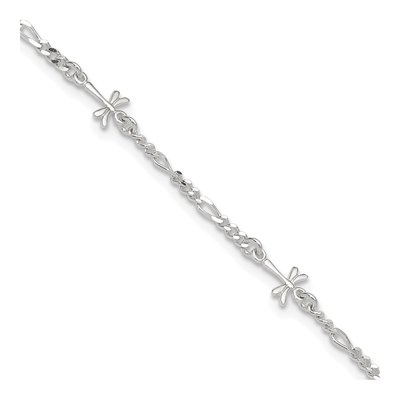 Sterling Silver Dragonfly Anklet