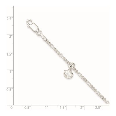 Sterling Silver Shell Dangle Anklet – view 3